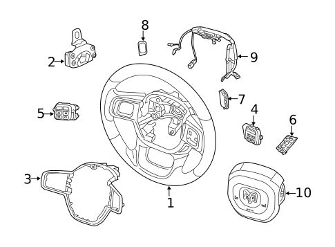 Steering Wheel & Trim for 2024 Ram 3500 #0