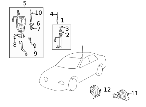 Antenna & Radio for 1999 Mazda 626 #0