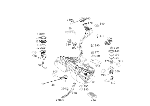 Fuel Tank with Detachable Parts for 2017 Mercedes-Benz CLS550 #0