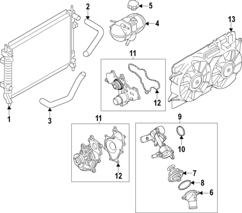 Radiator & Components for 2017 Ford Mustang #1