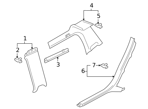 Interior Trim - Quarter Panels for 2007 Audi A4 Quattro #0
