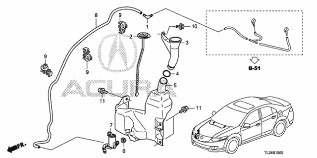 Windshield Washer (KA) for 2011 Acura TSX #0
