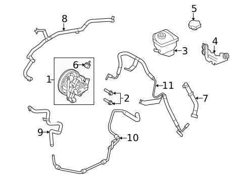 Pump & Hoses for 2011 Ford Fusion #0