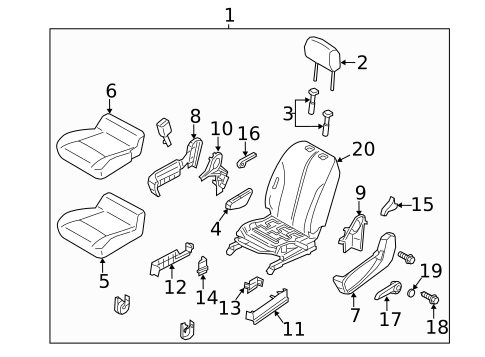 Driver Seat Components for 2018 Chevrolet City Express #0
