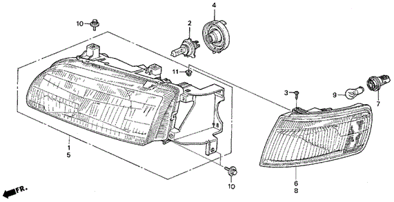 Headlight for 1998 Honda Odyssey #0