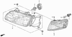 34906SA5671 - Electrical/Exhaust/Heater/Fuel: BULB, STOP &amp; TAILLIGHT (12V 27/7W) for Honda Image