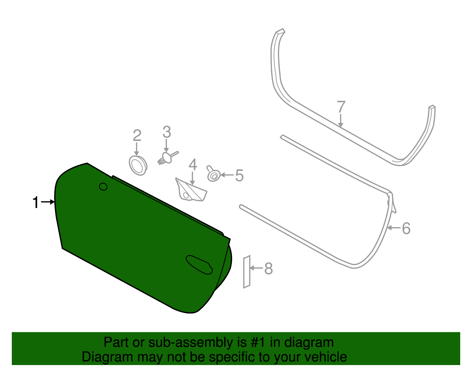 Door Shell - Porsche (9P1-831-052-AY-GRV)