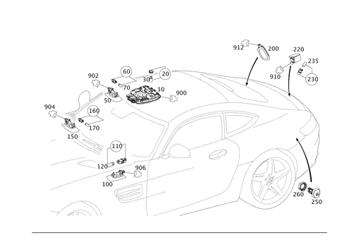 Interior Lamps, Plug Socket in Loading Compartment for 2018 Mercedes-Benz AMG GT S #0