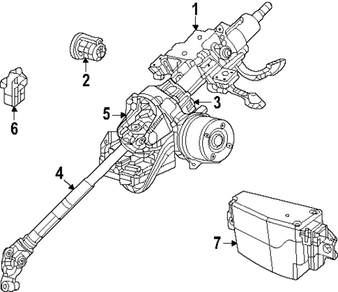 Steering Column Assembly for 2022 Jeep Grand Cherokee L #1