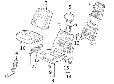 Front Seat Components for 2007 Honda Accord #0