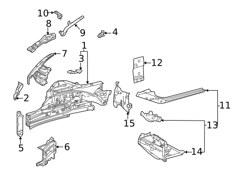 Structural Components & Rails for 2025 Toyota Mirai #0