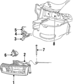 4414332 - Electrical: Socket for Chrysler: Concorde, LHS, New Yorker, Town &amp; Country | Dodge: Caravan, Grand Caravan, Intrepid, Mini Ram Image