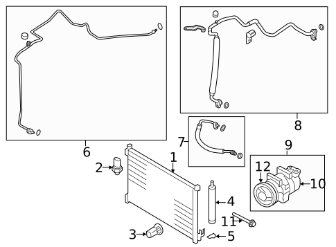 Condenser, Compressor & Lines for 2016 Nissan Juke #0