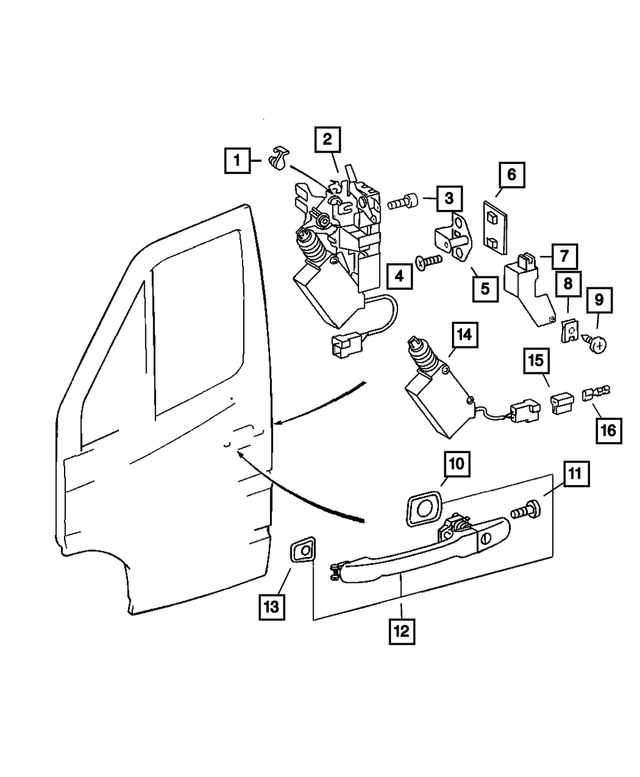 5133986AA - : Power Door Lock Actuator, Left for Mopar Image