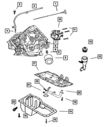 53013680AC - Engine 5.7L Eight Cylinder [EZB]: Oil Filter Adapter for Mopar Image