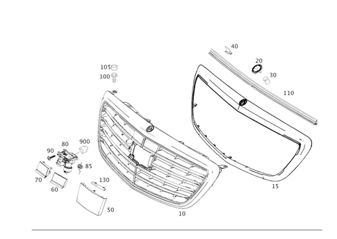 Radiator Grill for 2016 Mercedes-Benz S 550e #0