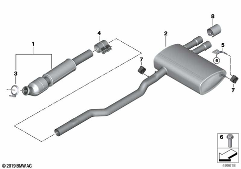 Exhaust System, Rear for 2019 Mini JCW #0