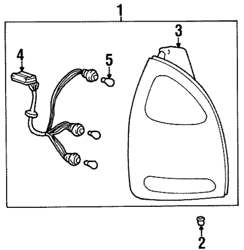 Combination Lamps for 1996 Hyundai Elantra #1