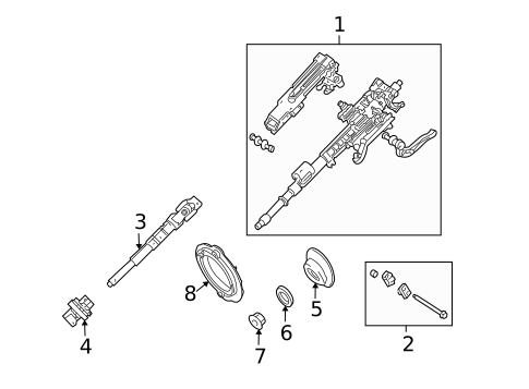 Steering Column Assembly for 2009 BMW X3 #0