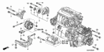 90008RAAA00 - Engine: BOLT, MOUNTING BRACKET (10X95) for Honda Image