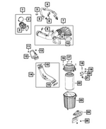 6106291AA - 3.6L Gas; Engine: Hose Clamp for Fiat: 124 Spider, 500L | Jeep: Renegade | Ram: ProMaster 1500, ProMaster 2500, ProMaster 3500, ProMaster City Image