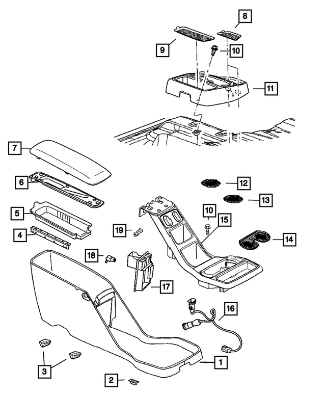 6506721AA - Instrument Panel and Radios and Consoles: Plastic Snap-in Nut for Mopar Image