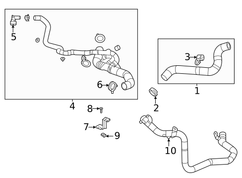 Radiator Hoses for 2023 Cadillac CT4 #0