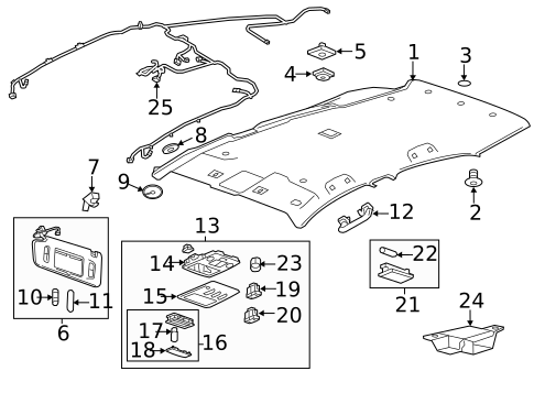 Interior Trim - Roof for 2016 Chevrolet Cruze #14