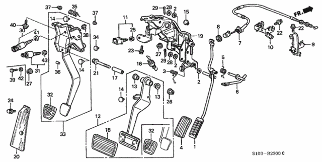 Pedal for 2001 Honda CR-V #0