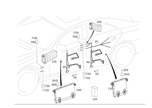 Door Cable Harnesses & Protective Hoses for 2006 Mercedes-Benz CLS55 AMG #0