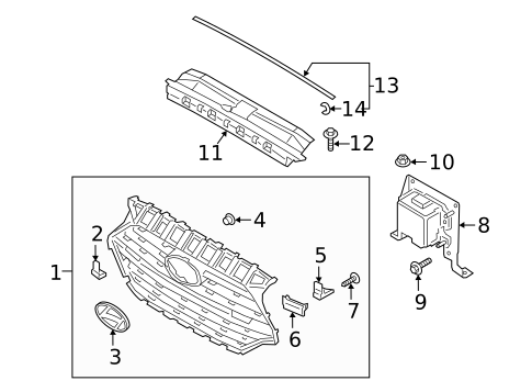 Grille & Components for 2019 Hyundai Veloster #0