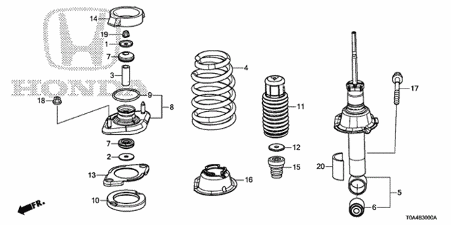 Rear Shock Absorber for 2016 Honda CR-V #0