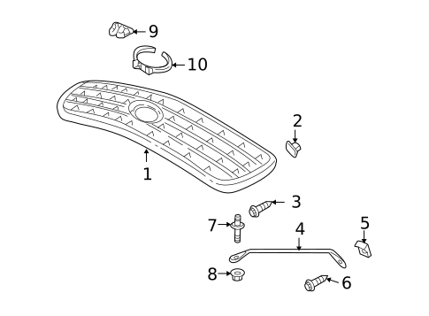 Grille & Components for 1998 Cadillac Seville #0