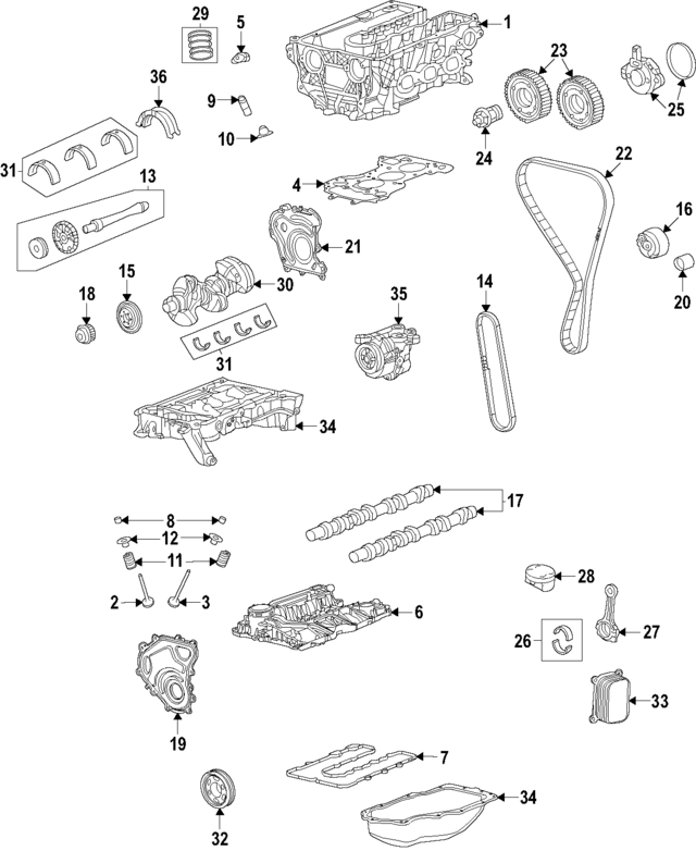 55514335 - : Main Bearings for GM Image