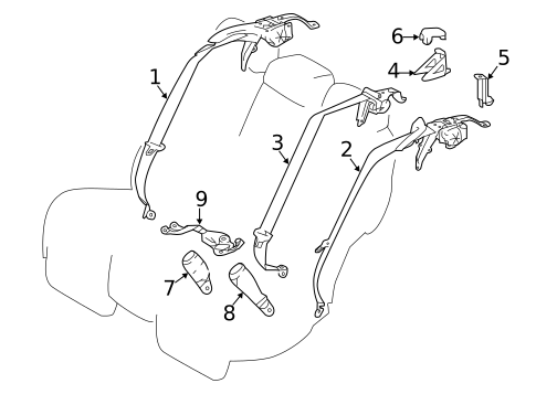 Seat Belt for 2024 Lexus LS500h #1