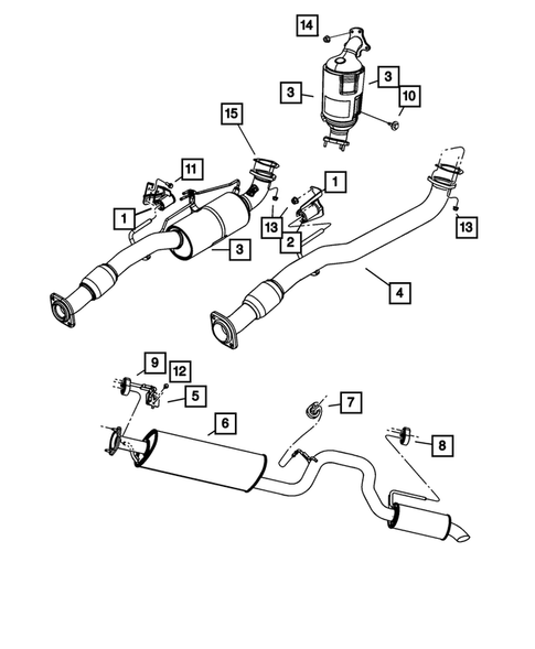Exhaust System for 2009 Dodge Nitro #3