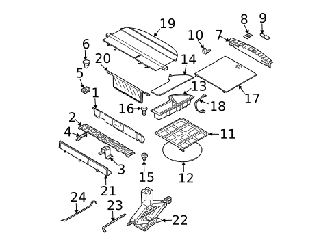 Interior Trim - Rear Body for 2007 Nissan Murano #0