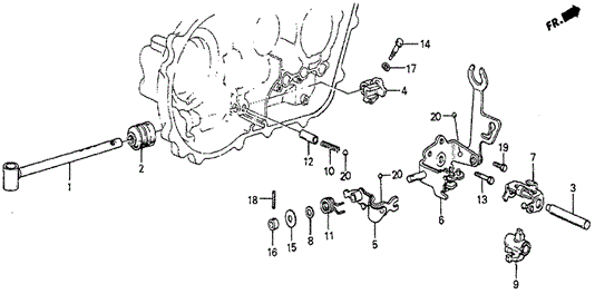 MT Shift Arm - Shift Rod for 1984 Honda Prelude #0