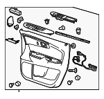 20958512 - : Light Titanium Front Passenger Side Door Trim Panel for Chevrolet: Traverse Image