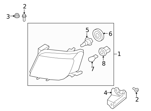 Bulbs - Chassis for 2009 Mercury Mariner #0