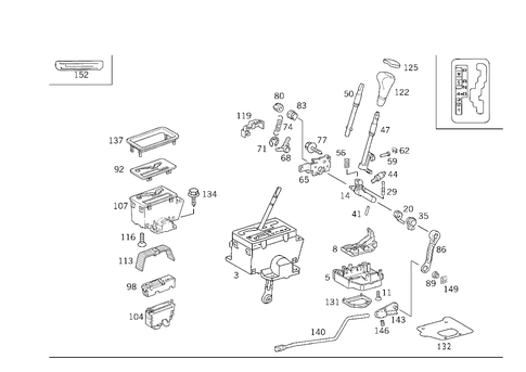 Floor Shift Used with Automatic Fivespeed Transmission 722.6 for 1994 Mercedes-Benz E420 #1