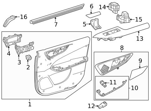 Interior Trim - Rear Door for 2022 Lexus NX350h #1