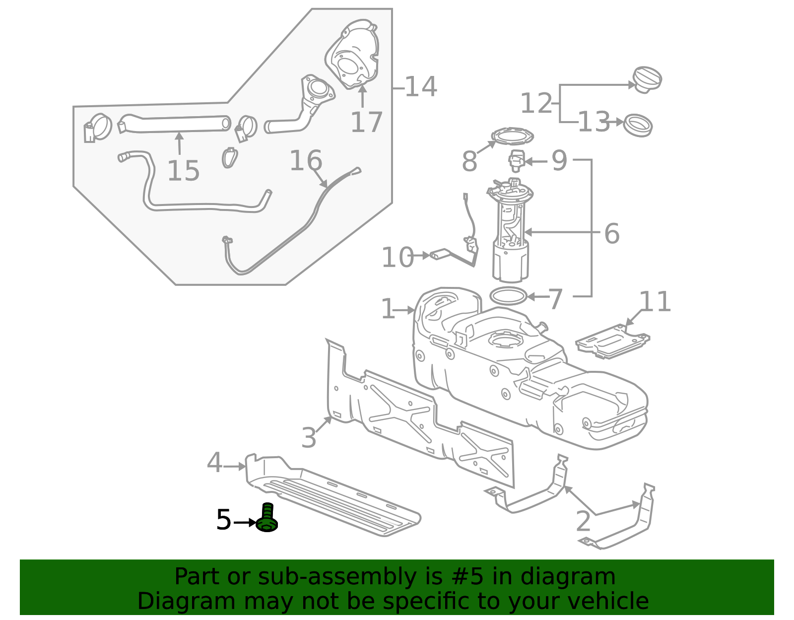 OEM NEW 2007-18 GM Silverado Sierra Fuel Tank System Lower Shield Screw ...