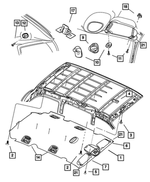 TR97TL2AA - : Illuminated Visor, Left for Mopar Image