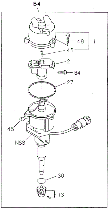 Distributor (4ZE1) for 1996 Honda Passport #0