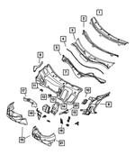 5099022AA - Body Sheet Metal Except Doors: Cowl Screen To Windshield Panel for Mopar Image