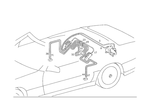 Hydraulic Connection Lines for 1990 Mercedes-Benz 300 SL #0