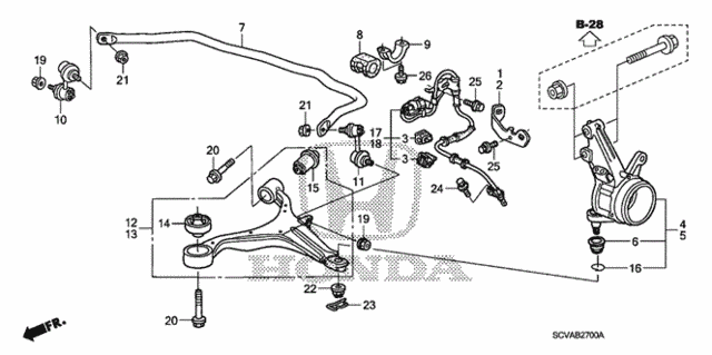 Front Knuckle - Front Lower Arm for 2007 Honda Element #0