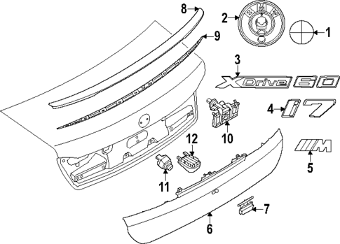 Exterior Trim - Trunk for 2024 BMW i7 #0