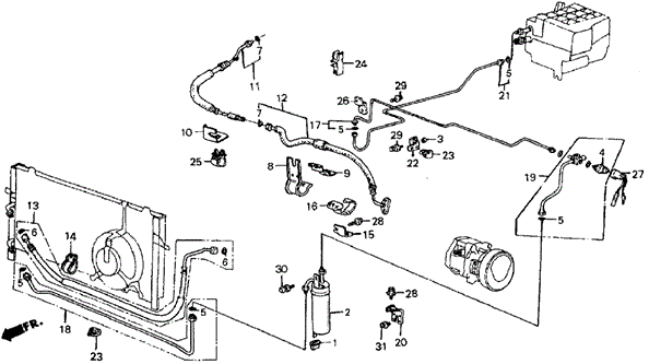 A/C Hoses - Pipes (Keihin) for 1985 Honda Civic #0